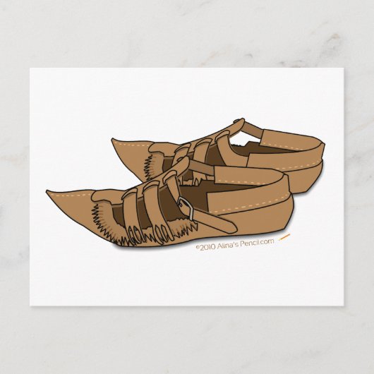 Carte Postale Opanke Balkan Chaussures dansantes folkloriques (Devant)