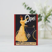 Carte Postale Opel Bicycles Publicité Vintage (Debout devant)