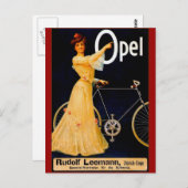 Carte Postale Opel Bicycles Publicité Vintage (Devant / Derrière)