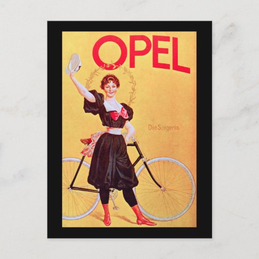 Carte Postale Opel - Vélo Vintage Poster Art ( 1900 ) (Devant)