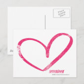 Carte Postale OpenHeart Magenta (Devant / Derrière)