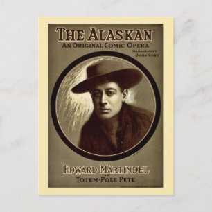 Carte Postale Opéra comique L'affiche musicale vintage d'Alaska