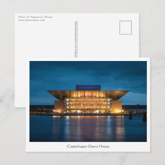Carte Postale Opéra de Copenhague (Devant / Derrière)