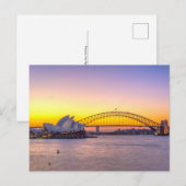 Carte Postale Opéra de Sydney au coucher du soleil (Devant / Derrière)