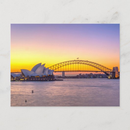 Carte Postale Opéra de Sydney au coucher du soleil (Devant)