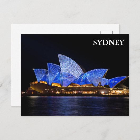 Carte Postale Opéra de Sydney, Harbo Australie (Devant / Derrière)