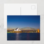 Carte Postale Opéra de Sydney la nuit (Devant / Derrière)