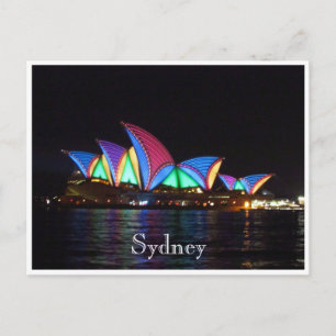 Carte Postale opéra de sydney lumières