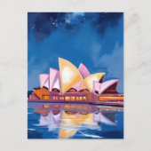 Carte Postale Opéra de Sydney, peinture australienne (Devant)