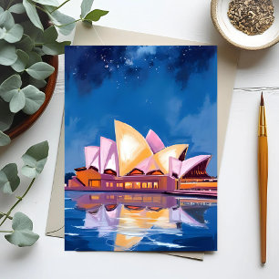 Carte Postale Opéra de Sydney, peinture australienne