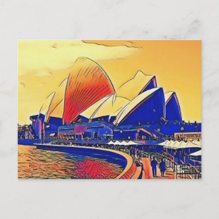 Carte Postale Opéra de Sydney vintage, Australie