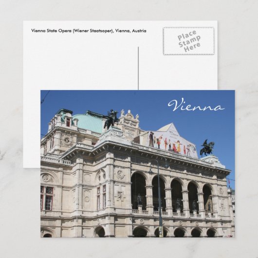 Carte Postale opéra de vienne (Devant / Derrière)
