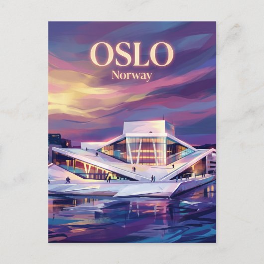 Carte Postale Opéra d'Oslo Norvège (Devant)