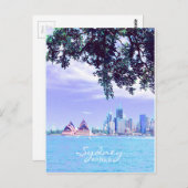 Carte Postale Opera House Sydney Vue sur l'eau du port de Sydney (Devant / Derrière)