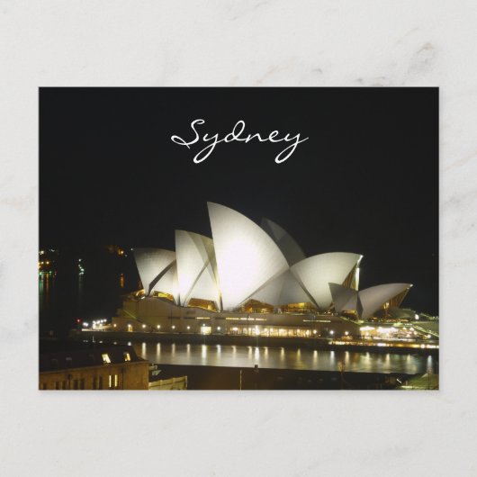 Carte Postale opéra nocturne de sydney (Devant)