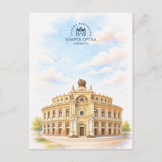 Carte Postale Opéra Semper Allemagne | Monument Historique Emblé (Devant)