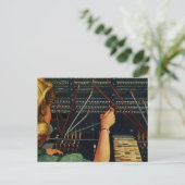 Carte Postale Opérateur de tableau de bord téléphonique, entrepr (Debout devant)