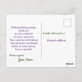 Carte Postale opération de lentilles oculaires merveilleuse (Dos)