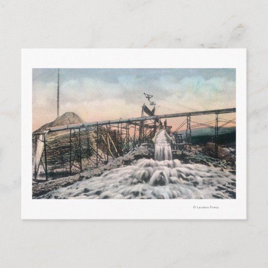 Carte Postale Opération de mine d'or de l'Alaska Boîte à neige (Devant)