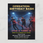 Carte Postale Opération Laser Tag Bash d'anniversaire (Devant)