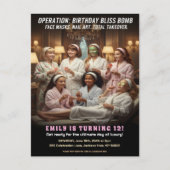 Carte Postale Opération Party Spa Bliss d'anniversaire (Devant)