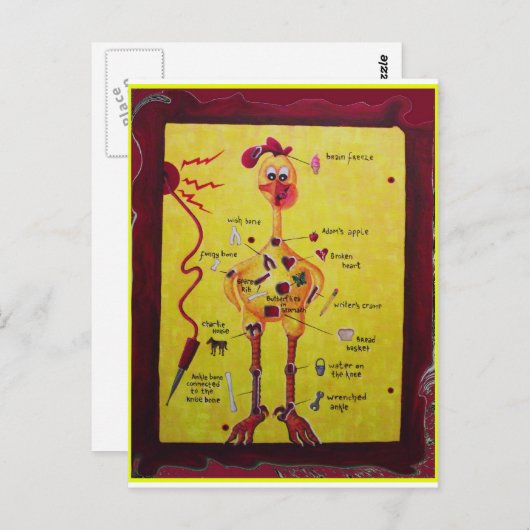 Carte Postale Opération Poulet en caoutchouc (Devant / Derrière)