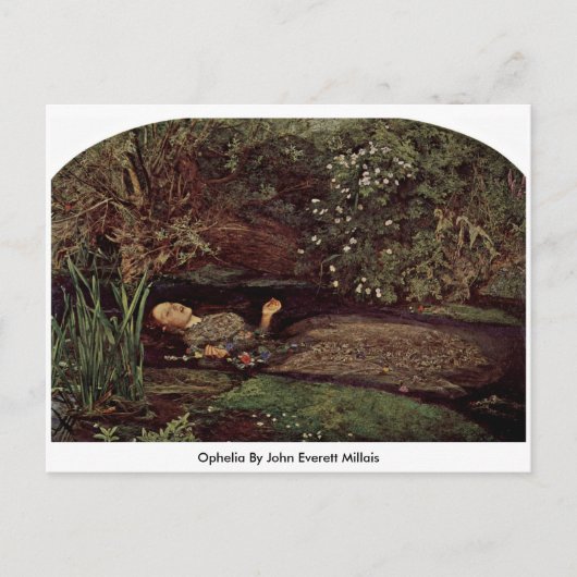 Carte Postale Ophelia Par John Everett Millais (Devant)
