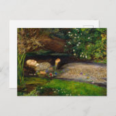 Carte Postale Ophélie, 1851 par John Everett Millais (Devant / Derrière)