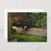 Carte Postale Ophélie, ch. 1852 par Sir John Everett Millais (Devant / Derrière)