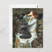 Carte Postale Ophélie - chat perse noir (Devant / Derrière)