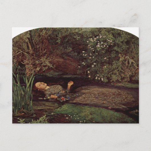 Carte Postale Ophélie par John Everett Millais (Devant)