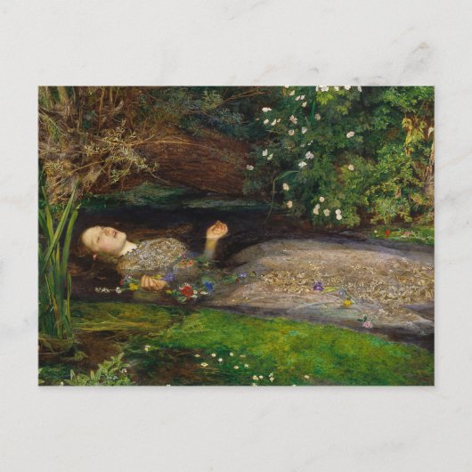 Carte Postale Ophélie par John Everett Millais (Devant)