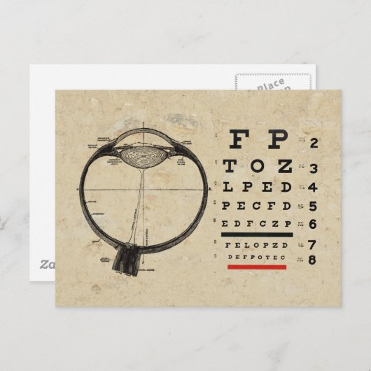 Carte Postale Ophthalmologue vintage (Devant / Derrière)