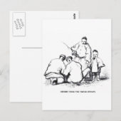 Carte Postale Opium fumant (Devant / Derrière)