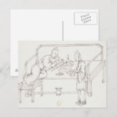 Carte Postale Opium fumant (Devant / Derrière)