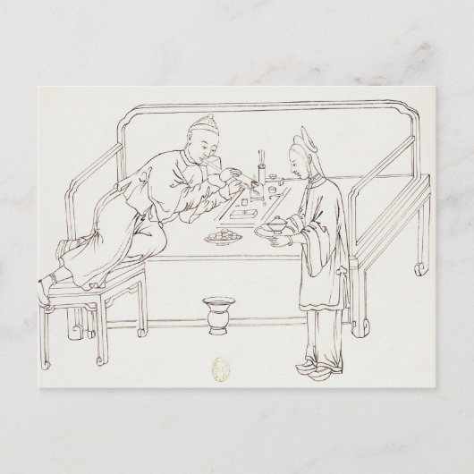 Carte Postale Opium fumant (Devant)