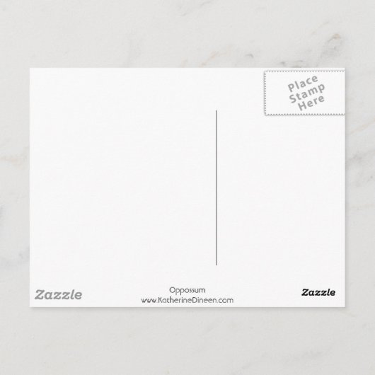 Carte postale Opossum (Dos)