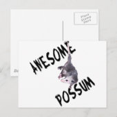 Carte Postale Opossum Possum génial (Devant / Derrière)