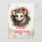 Carte Postale Opossum Watercolor (Devant)