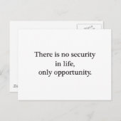 Carte Postale Opportunité (Devant / Derrière)