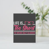 Carte Postale Opticien Humour Oeil docteur lunettes laides Optom (Debout devant)