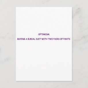 CARTE POSTALE OPTIMISM