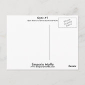 Carte Postale Optique #1 par Michael Moffa c1991 (Dos)