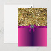 Carte Postale Or bling & magenta (Devant / Derrière)