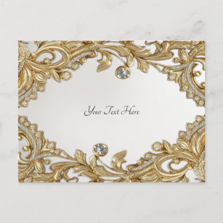 Carte postale or décorative