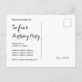 Carte Postale or disco ball Postcard invitation (Dos)