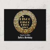 Carte Postale or disco ball Postcard invitation (Devant)