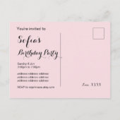 Carte Postale or disco ball Postcard invitation (Dos)