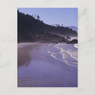 Carte Postale OR, Ecola SP, Indian Beach avec brouillard matinal