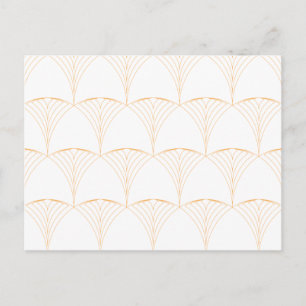 Carte Postale Or, élégant simple et luxueux motif traditionnel